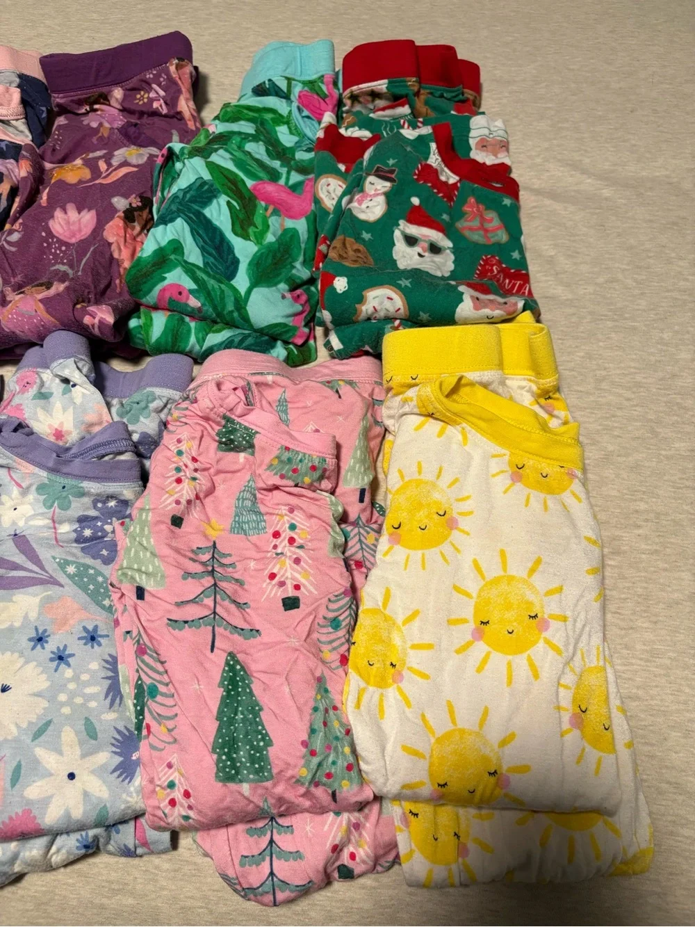 16 Pair Girl’s Little Sleepies pajamas, size 4t